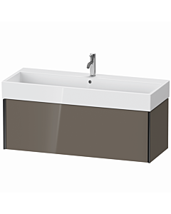 Duravit Meuble sous-vasque XViu XV42380B289 118,4 x 39,7 x 45,4 cm, gris flanelle brillant, 2000 , noir mat