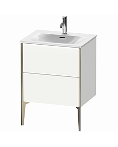 Duravit XViu Waschtisch-Unterschrank XV43000B118 61 x 59,1 x 48 cm, weiß matt, 2 Auszüge, champagner matt