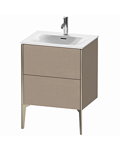 Duravit XViu Waschtisch-Unterschrank XV43000B175 61 x 59,1 x 48 cm, leinen, 2 Auszüge, champagner matt