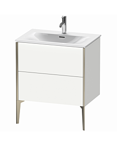 Duravit XViu Waschtisch-Unterschrank XV43010B118 71 x 59,1 x 48 cm, weiß matt, 2 Auszüge, champagner matt
