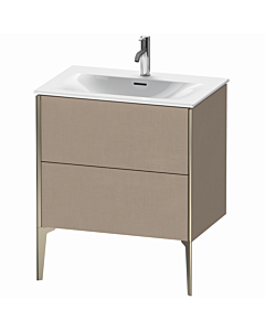 Duravit XViu Waschtisch-Unterschrank XV43010B175 71 x 59,1 x 48 cm, leinen, 2 Auszüge, champagner matt