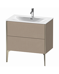Duravit XViu Waschtisch-Unterschrank XV43020B175 81 x 59,1 x 48 cm, leinen, 2 Auszüge, champagner matt