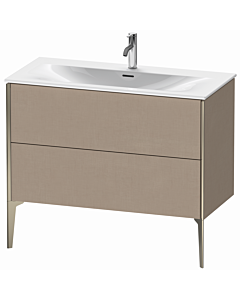 Duravit XViu vanity unit XV43030B175 101 x 59, 2000 x 48 cm, linen, 2 pull-outs, matt champagne