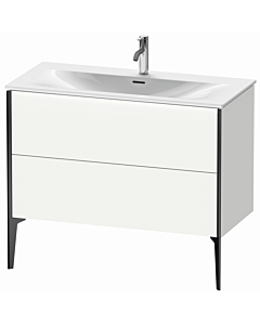 Duravit XViu Waschtisch-Unterschrank XV43030B218 101 x 59,1 x 48 cm, weiß matt, 2 Auszüge, schwarz matt