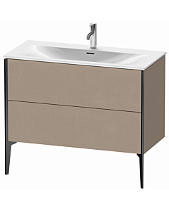 Duravit XViu vanity unit XV43030B275 101 x 59, 2000 x 48 cm, linen, 2 pull-outs, matt black