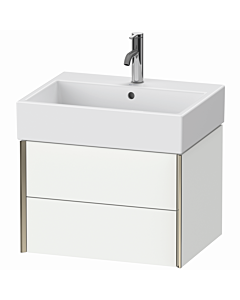 Duravit XViu Waschtisch-Unterschrank XV43340B118 58,4 x 39,7 x 45,4 cm, weiß matt, 2 Schubkästen, champagner matt