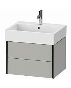 Duravit XViu vanity unit XV43340B207 58.4 x 39.7 x 45.4 cm, concrete gray matt, 2 drawers, black matt