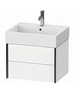 Duravit XViu Waschtisch-Unterschrank XV43340B218 58,4 x 39,7 x 45,4 cm, weiß matt, 2 Schubkästen, schwarz matt