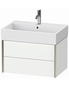 Duravit XViu Waschtisch-Unterschrank XV43350B118 68,4 x 39,7 x 45,4 cm, weiß matt, 2 Schubkästen, champagner matt