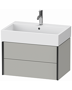 Duravit Meuble sous-vasque XViu XV43350B207 68,4 x 39,7 x 45,4 cm, gris béton mat, 2 tiroirs, noir mat