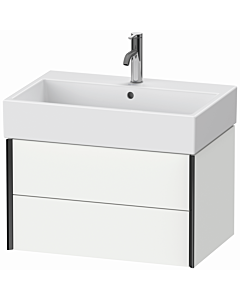 Duravit XViu Waschtisch-Unterschrank XV43350B218 68,4 x 39,7 x 45,4 cm, weiß matt, 2 Schubkästen, schwarz matt