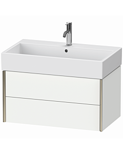 Duravit XViu Waschtisch-Unterschrank XV43360B118 78,4 x 39,7 x 45,4 cm, weiß matt, 2 Schubkästen, champagner matt