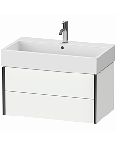 Duravit XViu Waschtisch-Unterschrank XV43360B218 78,4 x 39,7 x 45,4 cm, weiß matt, 2 Schubkästen, schwarz matt