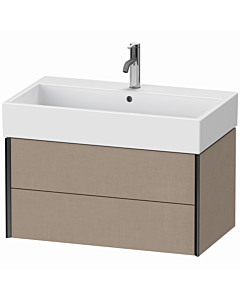 Duravit XViu Waschtisch-Unterschrank XV43360B275 78,4 x 39,7 x 45,4 cm, leinen, 2 Schubkästen, schwarz matt