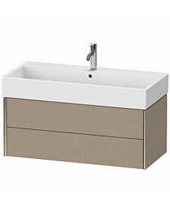 Duravit XViu Waschtisch-Unterschrank XV43370B175 98,4 x 39,7 x 45,4 cm, leinen, 2 Schubkästen, champagner matt