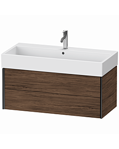 Duravit XViu vanity unit XV43370B221 98.4 x 45.4 x 39.7 cm, dark walnut, 2 drawers, matt black