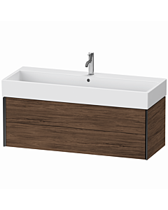 Duravit XViu vanity unit XV43380B221 118.4 x 45.4 x 39.7 cm, dark walnut, 2 drawers, matt black