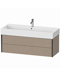 Duravit Meuble sous-vasque XViu XV43380B275 118,4 x 39,7 x 45,4 cm, lin, 2 tiroirs, noir mat