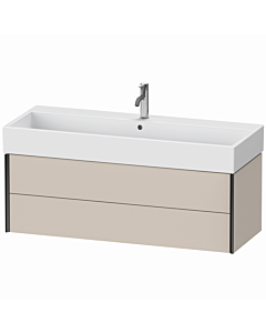 Duravit Meuble sous-vasque XViu XV43380B291 118,4 x 39,7 x 45,4 cm, taupe mat, 2 tiroirs, noir mat