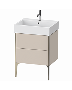 Duravit Meuble sous-vasque XViu XV45340B191 58,4 x 49,3 x 45,4 cm, taupe mat, 2 coulissants, champagne mat