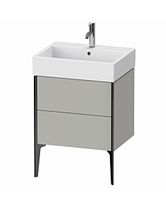 Duravit XViu vanity unit XV45340B207 58.4 x 49.3 x 45.4 cm, concrete gray matt, 2 pull-outs, black matt