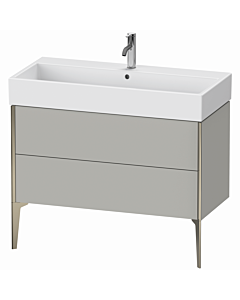 Duravit XViu vanity unit XV45370B107 98.4 x 49.3 x 45.4 cm, concrete gray matt, 2 pull-outs, champagne matt