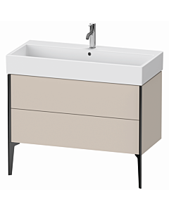 Duravit XViu Waschtisch-Unterschrank XV45370B291 98,4 x 49,3 x 45,4 cm, taupe matt, 2 Auszüge, schwarz matt