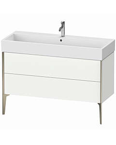 Duravit XViu Waschtisch-Unterschrank XV45380B118 118,4 x 49,3 x 45,4 cm, weiß matt, 2 Auszüge, champagner matt
