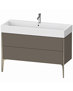 Duravit XViu vanity unit XV45380B190 118.4 x 49.3 x 45.4 cm, flannel gray silk matt, 2 pull-outs, champagne matt