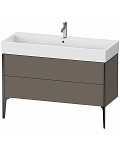 Duravit XViu Waschtisch-Unterschrank XV45380B290 118,4 x 49,3 x 45,4 cm, flannel grey seidenmatt, 2 Auszüge, schwarz matt