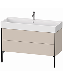 Duravit XViu Waschtisch-Unterschrank XV45380B291 118,4 x 49,3 x 45,4 cm, taupe matt, 2 Auszüge, schwarz matt