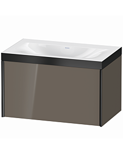 Duravit Meuble sous-vasque XViu XV4610NB289P 80x48cm, 2000 , noir mat, Rahmen P, gris flanelle brillant