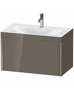Duravit Meuble sous-vasque XViu XV4610OB189C 80x48cm, coulissant 2000 2000 , champagne mat, Rahmen C, gris flanelle brillant