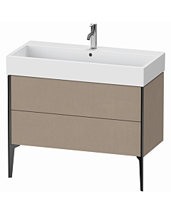 Duravit Meuble sous-vasque XViu XV45370B275 98,4 x 49,3 x 45,4 cm, lin, 2 coulissants, noir mat
