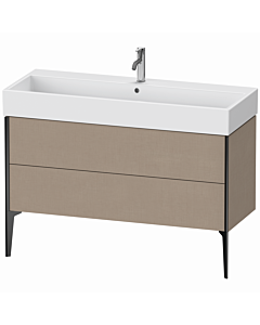Duravit Meuble sous-vasque XViu XV45380B275 118,4 x 49,3 x 45,4 cm, lin, 2 coulissants, noir mat