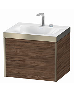 Duravit Meuble sous-vasque XViu XV4609EB121P 60x48cm, 2000 , 2 trous pour robinetterie, champagne mat, Rahmen P, noyer foncé