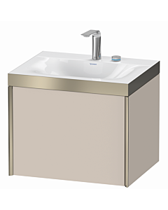 Duravit Meuble sous-vasque XViu XV4609EB191P 60x48cm, 2000 , 2 trous pour robinetterie, champagne mat, Rahmen P, taupe mat