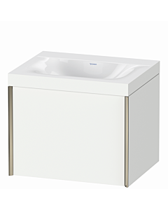 Duravit XViu Waschtisch-Unterschrank XV4609NB118C 60x48cm, 1 Auszug, ohne Hahnloch, champagner matt, Rahmen C, weiß matt