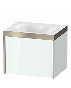 Duravit XViu Waschtisch-Unterschrank XV4609NB185P 60x48cm, 1 Auszug, ohne Hahnloch, champagner matt, Rahmen P, weiß hochglanz