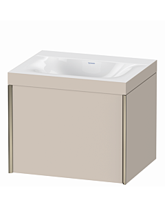 Duravit XViu Waschtisch-Unterschrank XV4609NB191C 60x48cm, 1 Auszug, ohne Hahnloch, champagner matt, Rahmen C, taupe matt