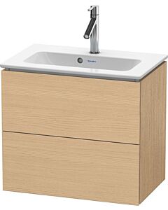 L-Cube Duravit vasque LC625603030 62 x 39, 2000 cm, chêne naturel, 2 tiroirs, suspendu