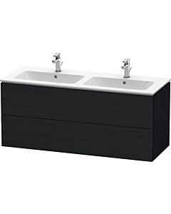 Duravit L-Cube Waschtisch-Unterschrank LC625801616 129x48,1x55cm, 2 Schubkästen, wandhängend, Eiche schwarz