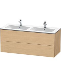 Duravit L-Cube meuble sous-vasque LC625803030 129x48,1x55cm, 2 tiroirs, mural, chêne naturel