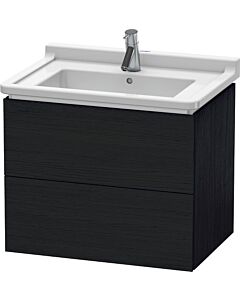 L-Cube Duravit vasque LC626401616 67 x 46,9 cm, chêne noir, 2 tiroirs, suspendu