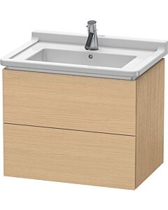 L-Cube Duravit vasque LC626403030 67 x 46,9 cm, chêne naturel, 2 tiroirs, suspendu