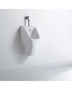Duravit D-Code Urinal 0828302007 weiss, Zulauf von oben, rimless, mit Fliege