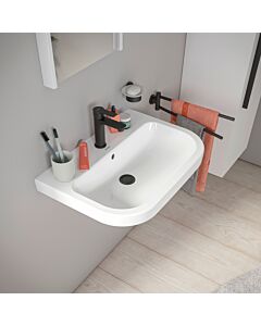 Lavabo Duravit D-Code 65 cm 2398650000 650 x 460 mm, avec trop-plein, plage de robinetterie, perçage pour robinetterie, blanc brillant
