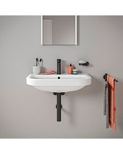 Duravit D-Code washbasin 2398650000 Weiß Hochglanz , 650x460mm, with overflow, tap hole bank, tap hole