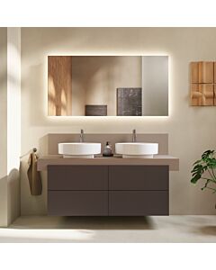 Meuble sous-vasque Duravit BA50170JGIG0000 mural, 120 x 57 x 53,4 cm, texturé marron ardoise, 4 tiroirs