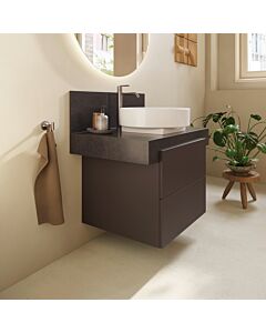 Duravit Balcoon Waschtisch-Unterschrank BA50320JGIG0000 wandhängend, 60 x 57 x 52,2 cm, Schieferbraun strukturiert, 2 Schubkästen